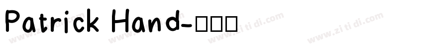 Patrick Hand字体转换